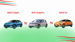 Comparison of JMEV Elight 2025 with MG4 E and BYD Dolphin